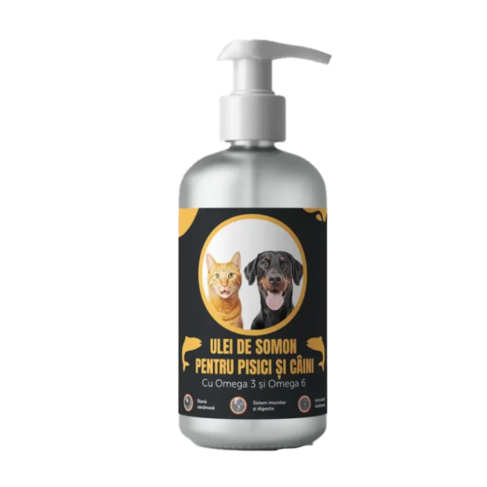 Ulei de somon pentru pisici si caini 500g